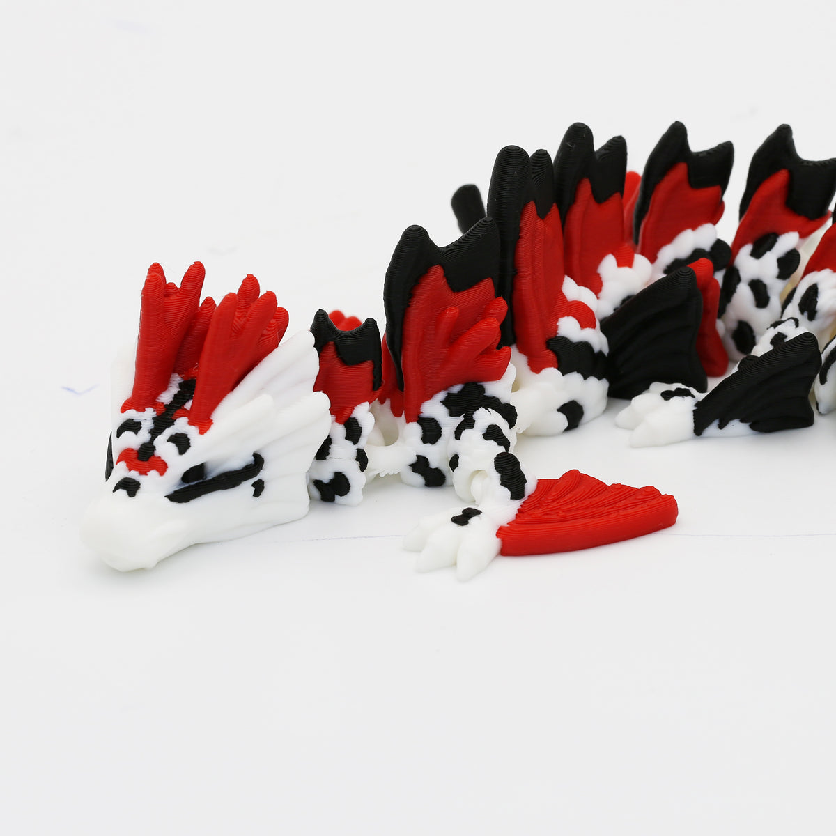 3D Printed Koi Dragon | Multi-Colour Articulated Fidget Toy