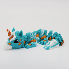 3D Printed Baby Alicorn Dragon | Multi-Colour Articulated Fidget Toy