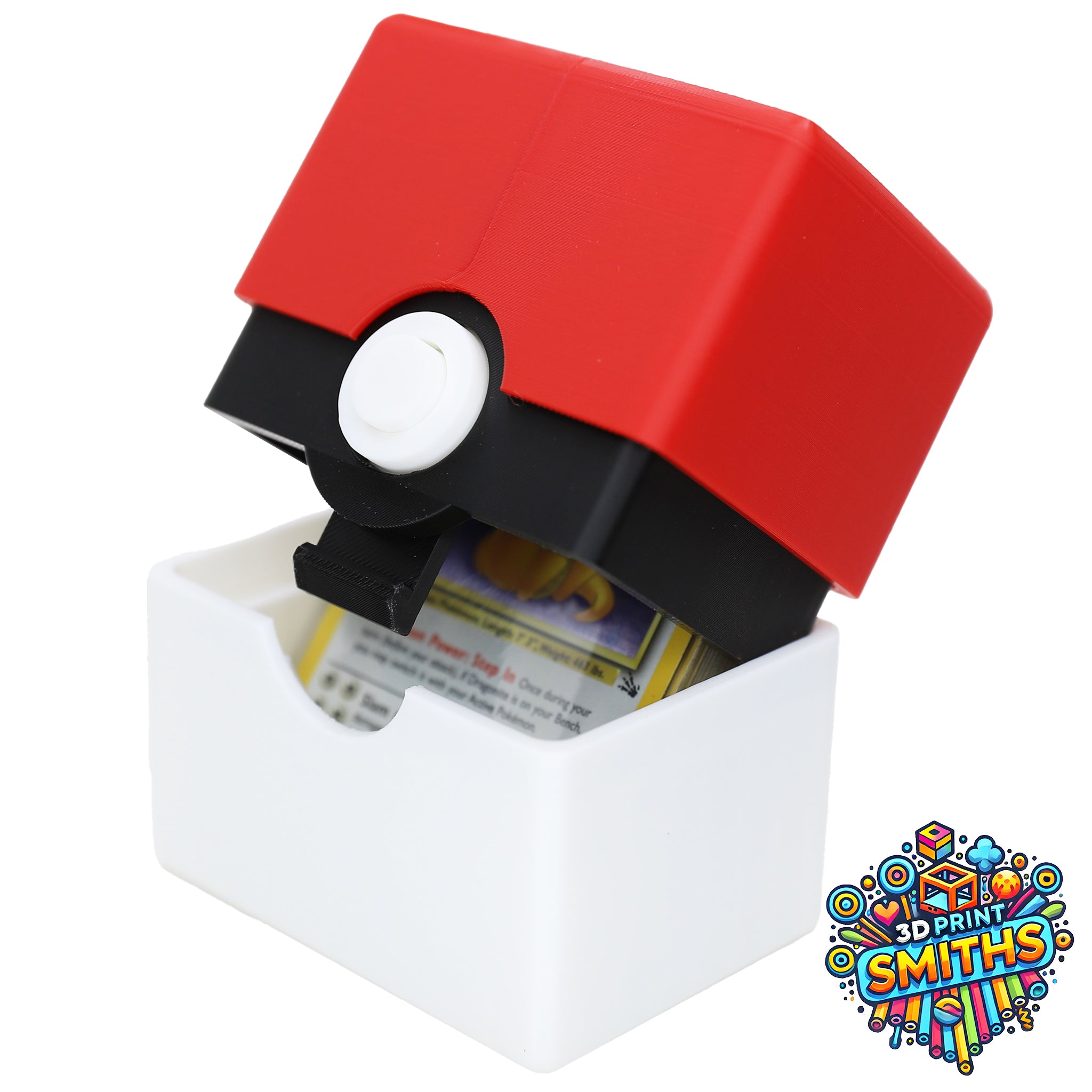 3D Printed Upright Card Storage Box - Button Closure