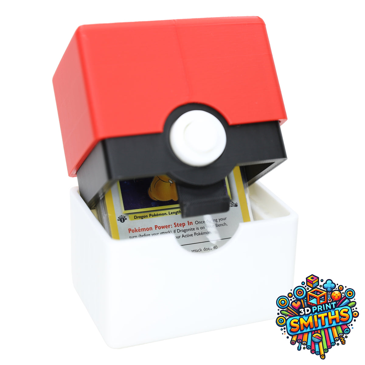 3D Printed Upright Card Storage Box - Button Closure