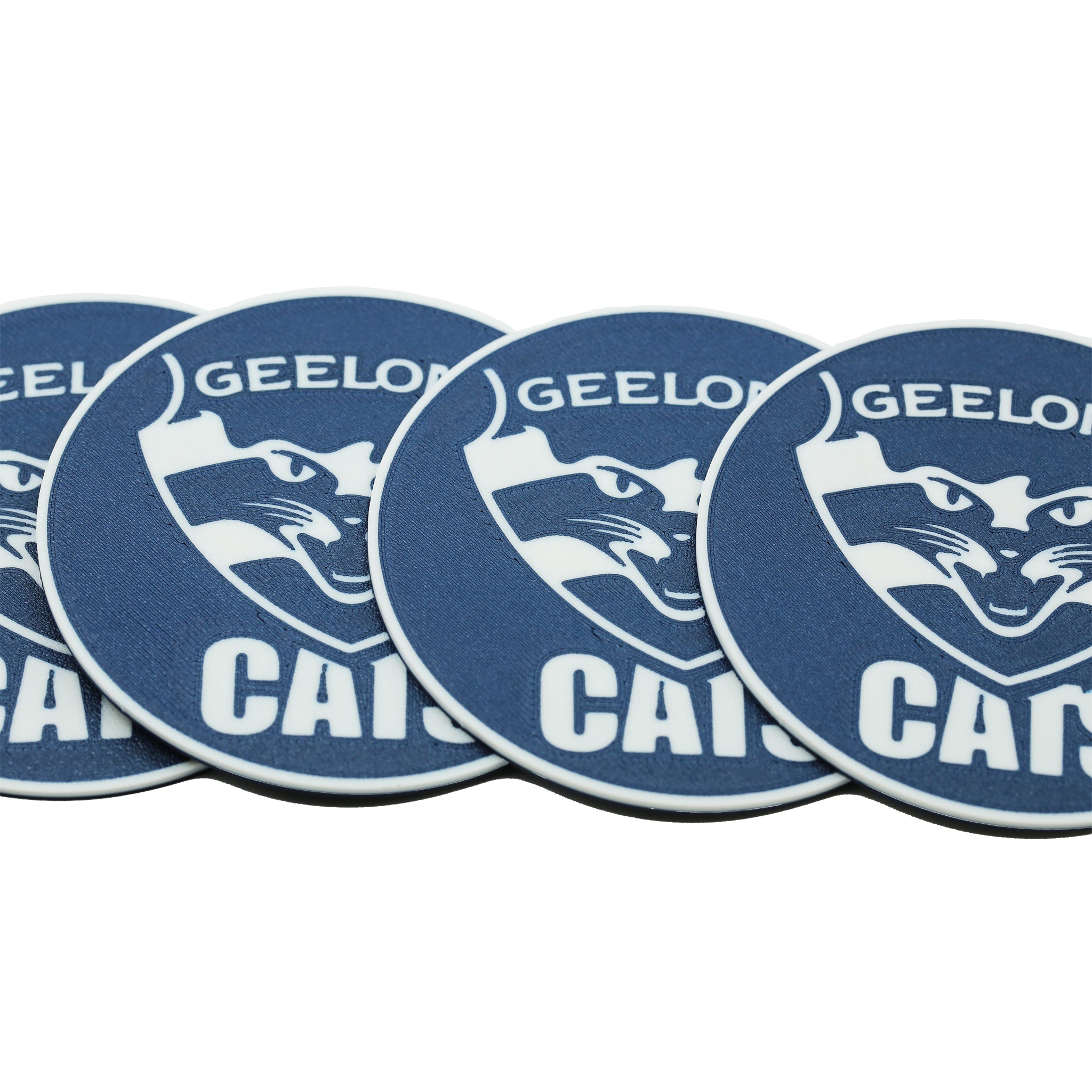Geelong Cats AFL Coaster 3D Printed Drink Coaster