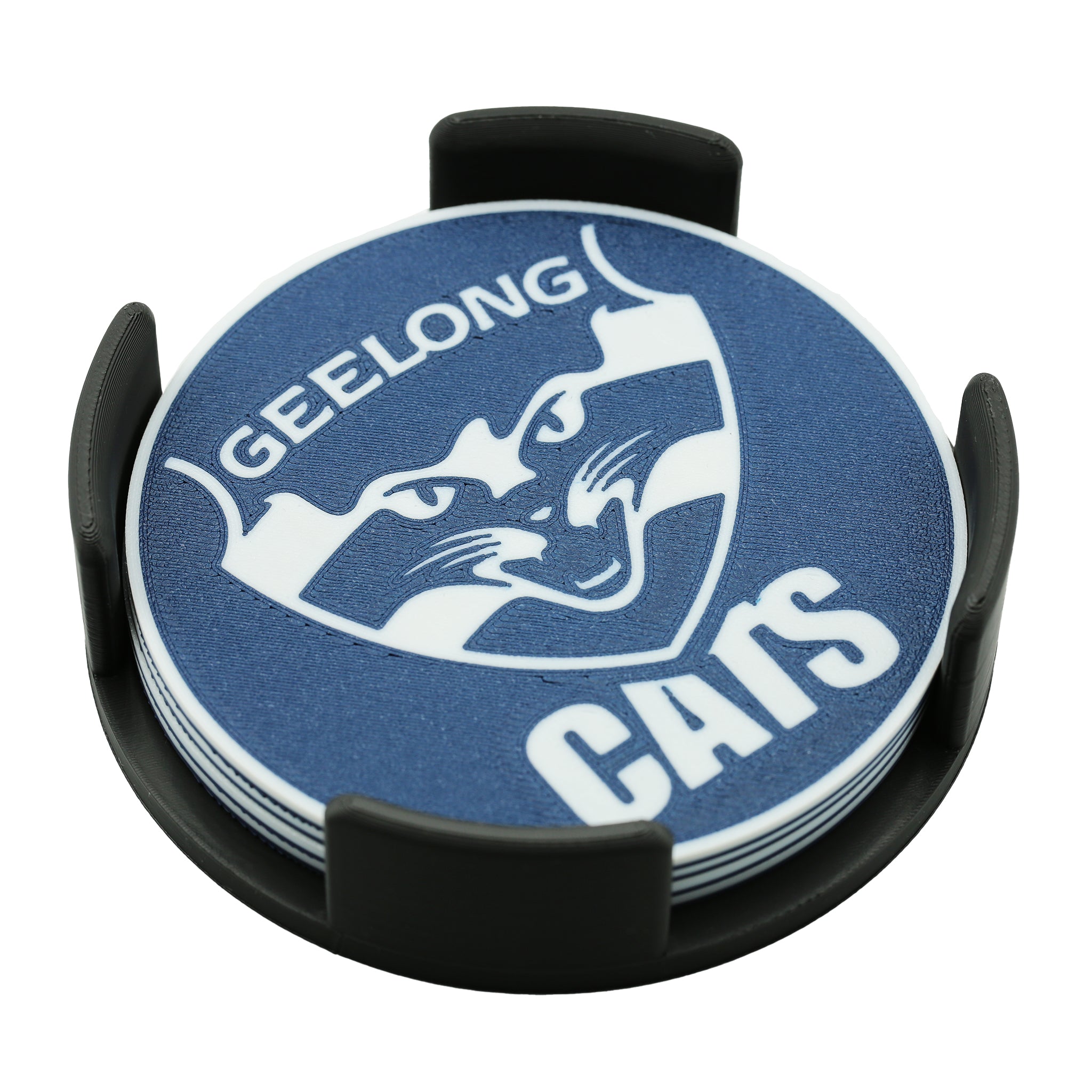 Geelong Cats AFL Coaster 3D Printed Drink Coaster