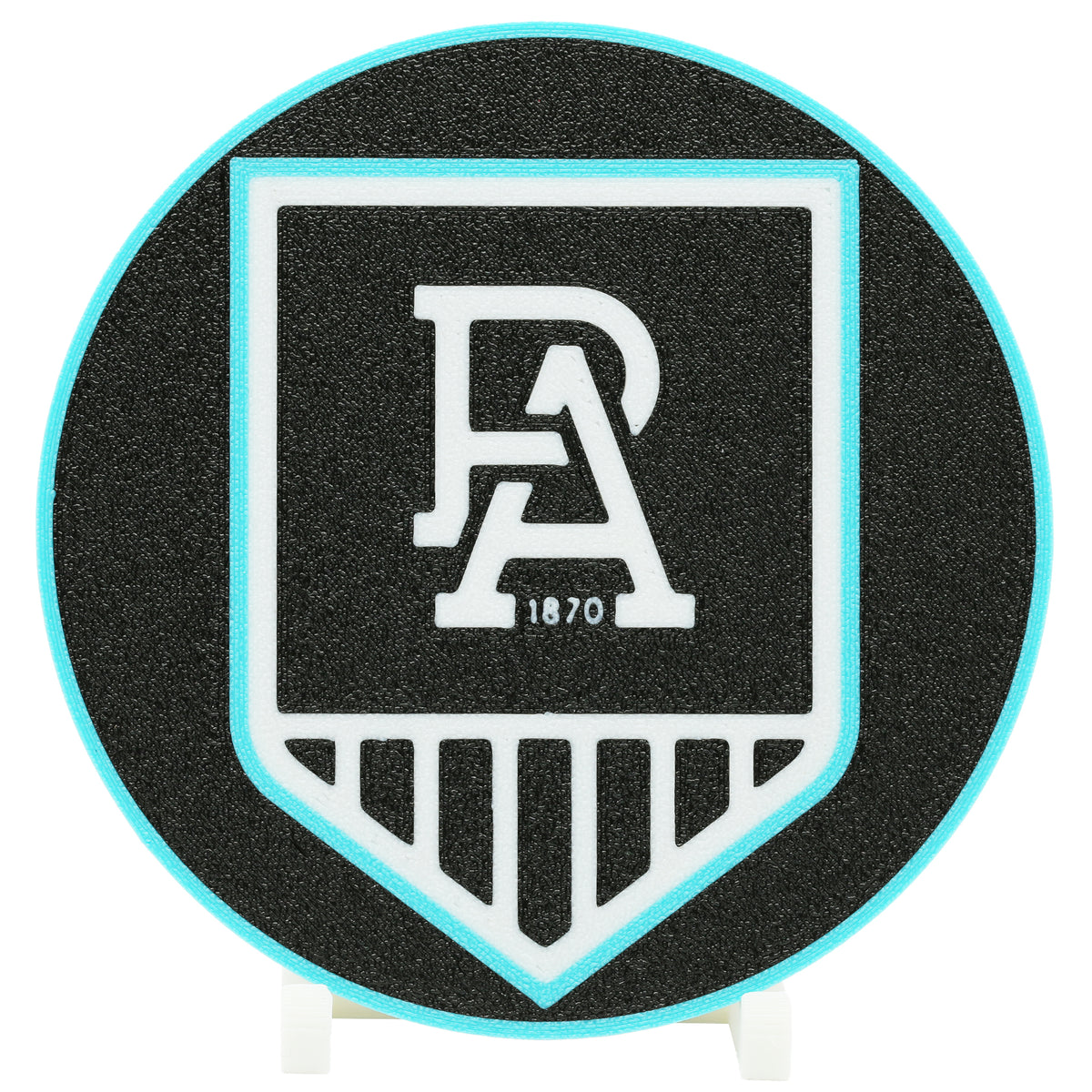 Port Adelaide Power AFL Coaster 3D Printed Drink Coaster