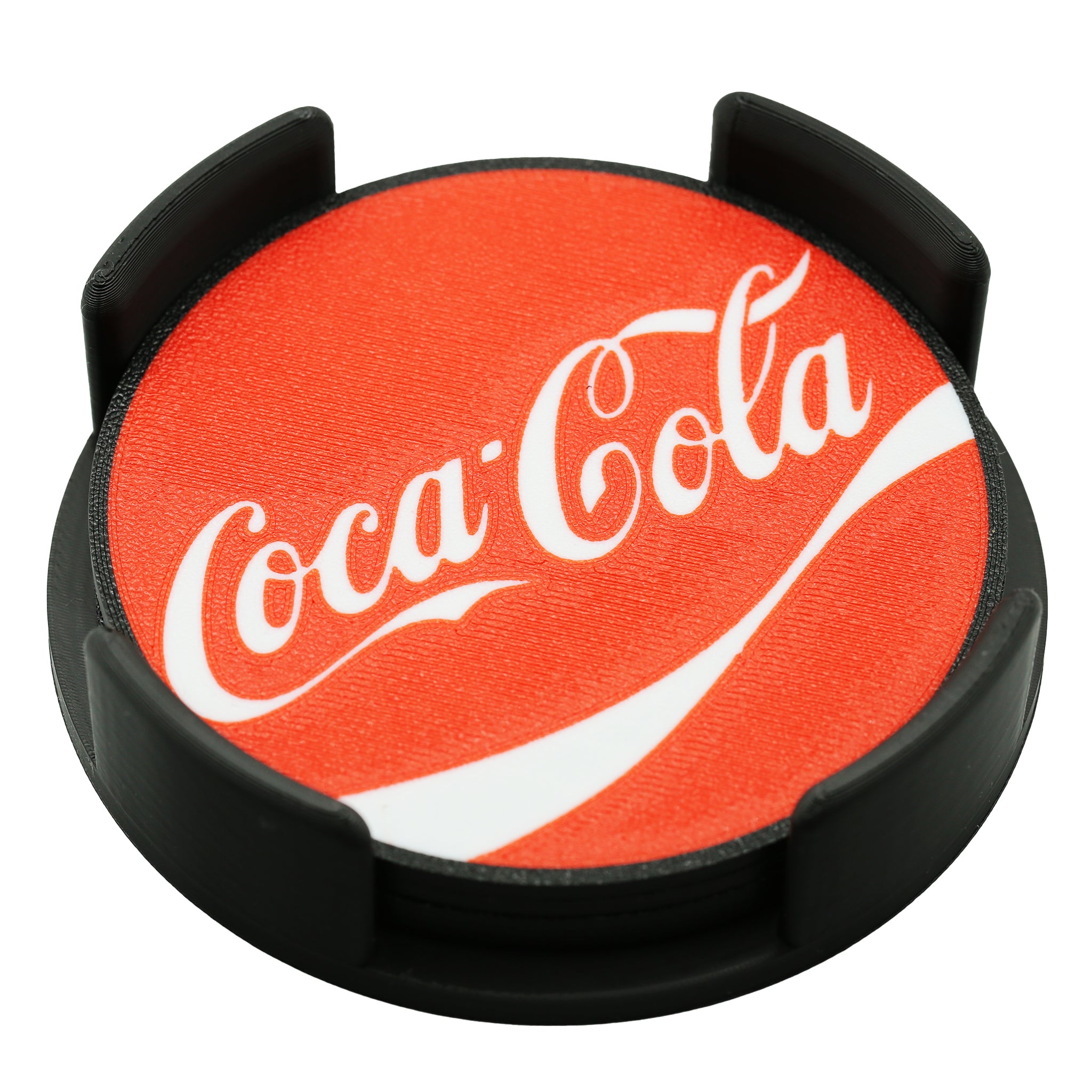Coca Cola Logo Coaster 3D Printed Soft Drink Drink Coaster