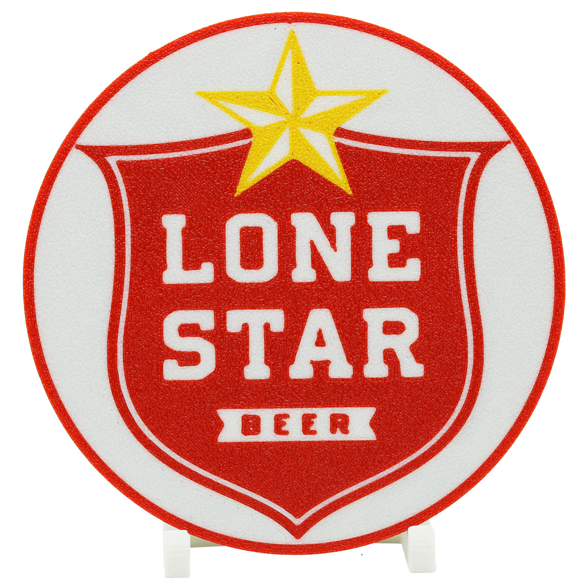 Lone Star Beer Coaster 3D Printed Drink Coaster