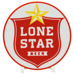 Lone Star Beer Coaster 3D Printed Drink Coaster