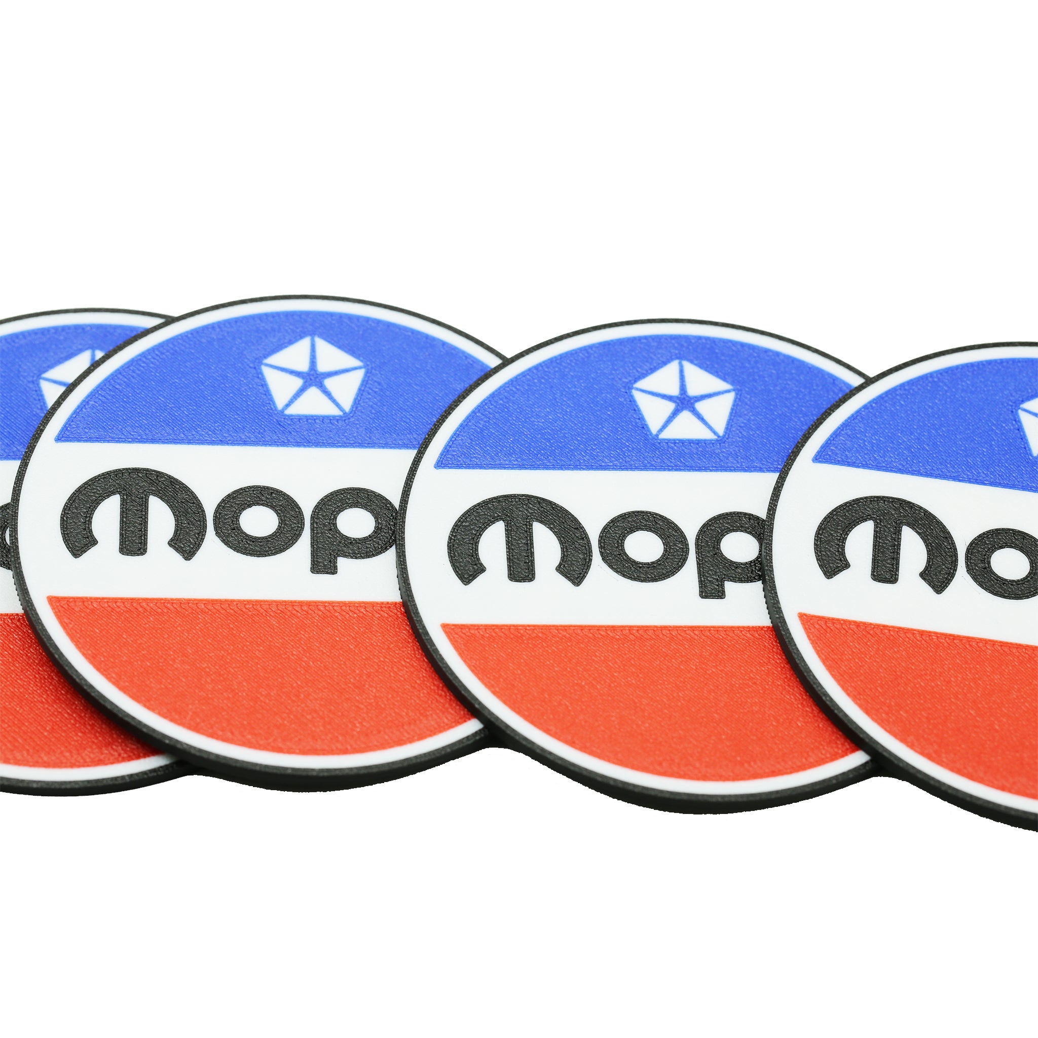 Mopar Round Logo Coaster 1972–1984 3D Printed Automotive Drink Coaster