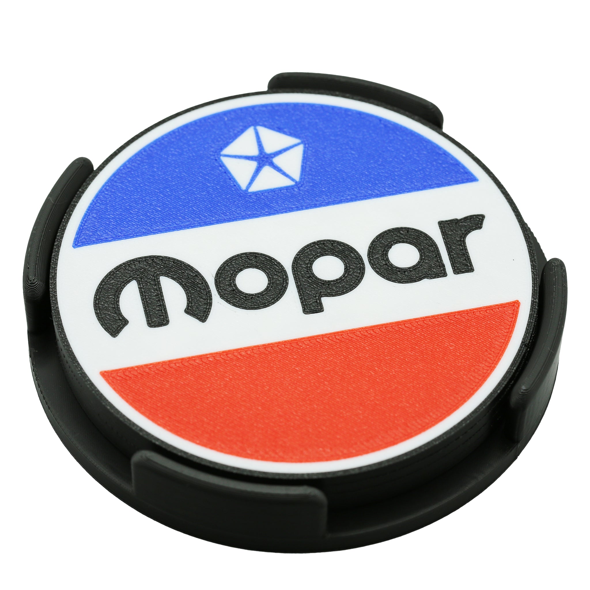 Mopar Round Logo Coaster 1972–1984 3D Printed Automotive Drink Coaster