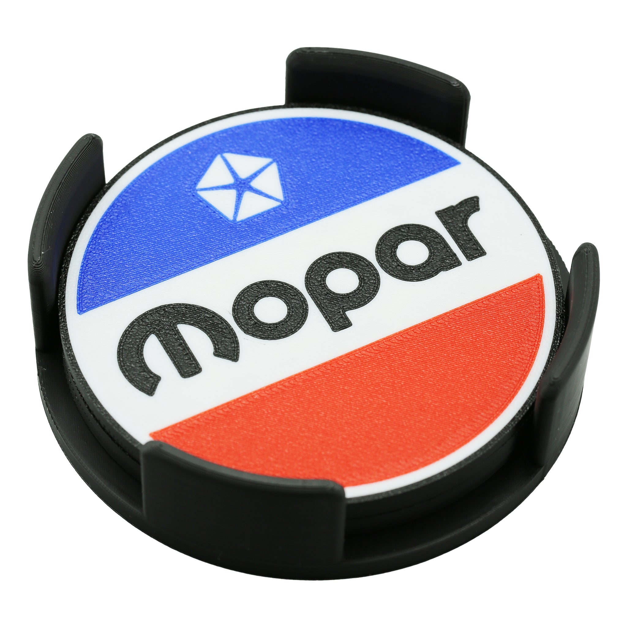 Mopar Round Logo Coaster 1972–1984 3D Printed Automotive Drink Coaster