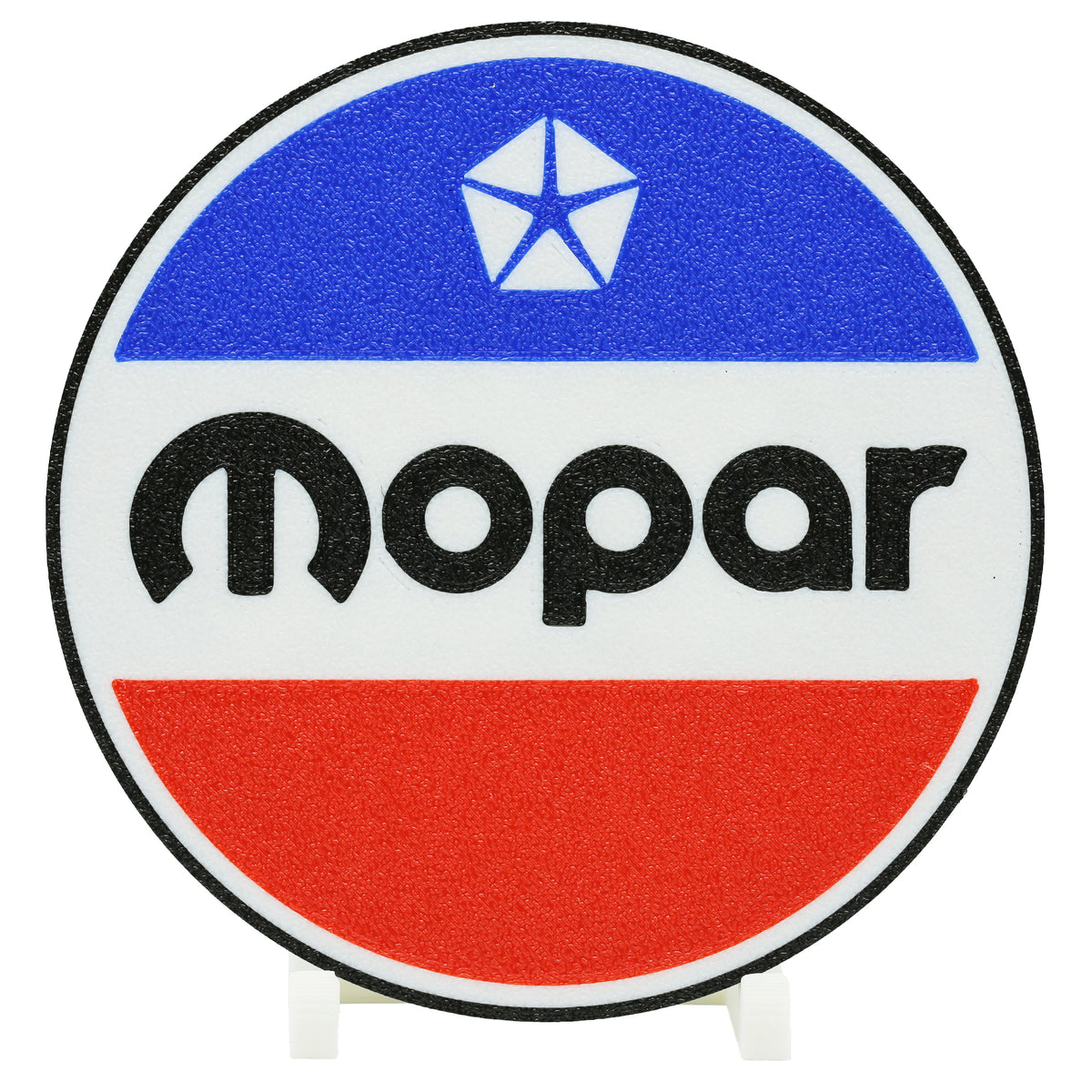 Mopar Round Logo Coaster 1972–1984 3D Printed Automotive Drink Coaster