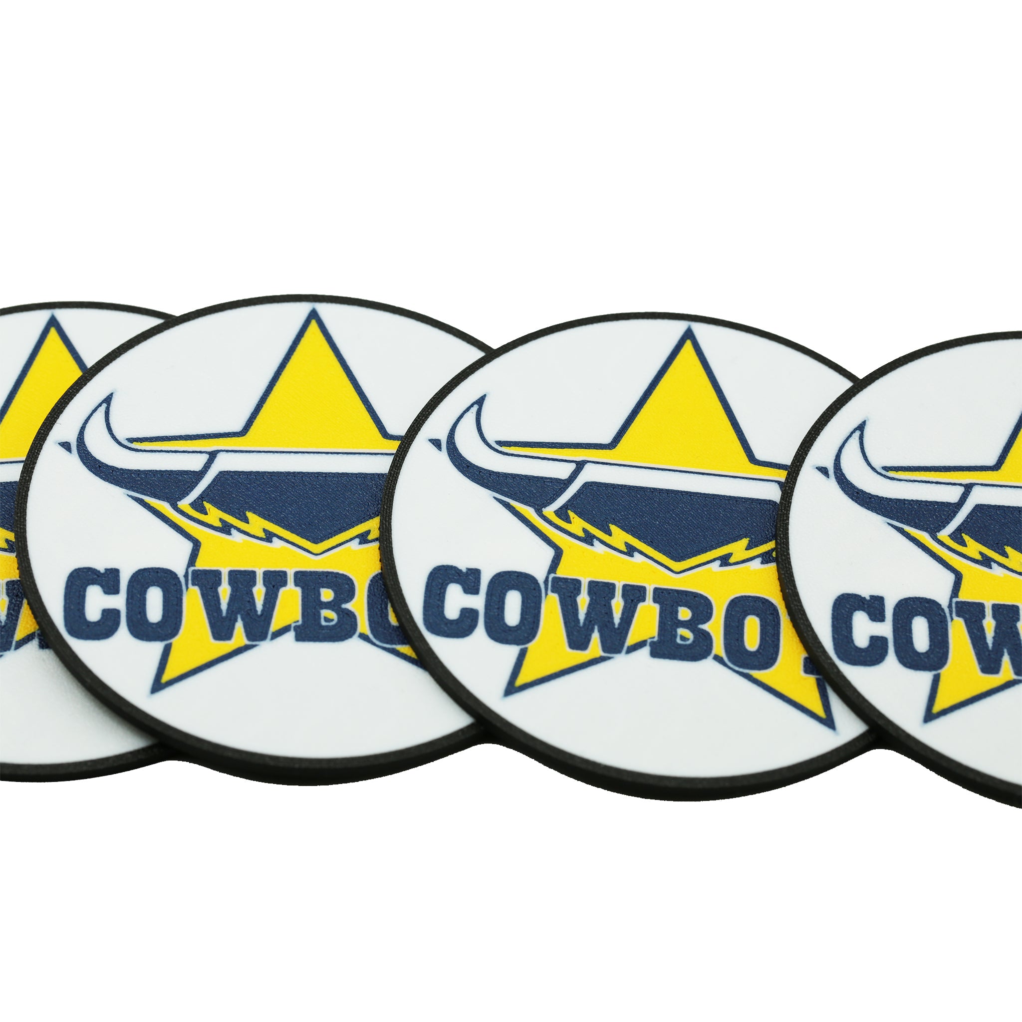 North Queensland Cowboys NRL Coaster 3D Printed Drink Coaster