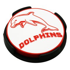Dolphins NRL Coaster 3D Printed Drink Coaster