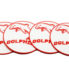 Dolphins NRL Coaster 3D Printed Drink Coaster