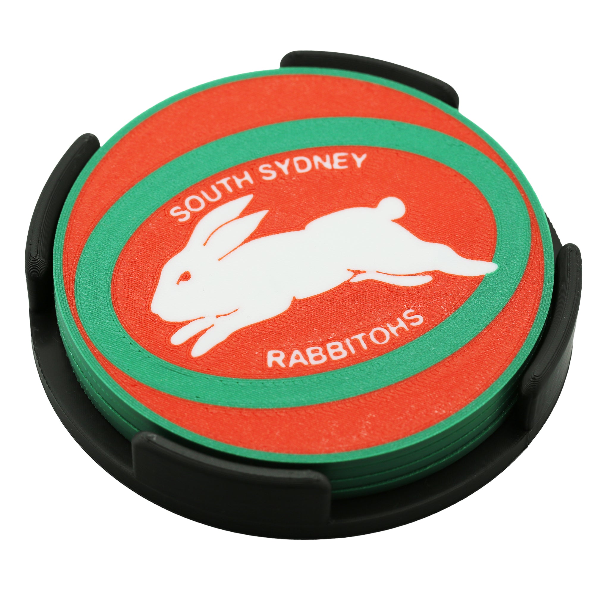South Sydney Rabbitohs NRL Coaster 3D Printed Drink Coaster