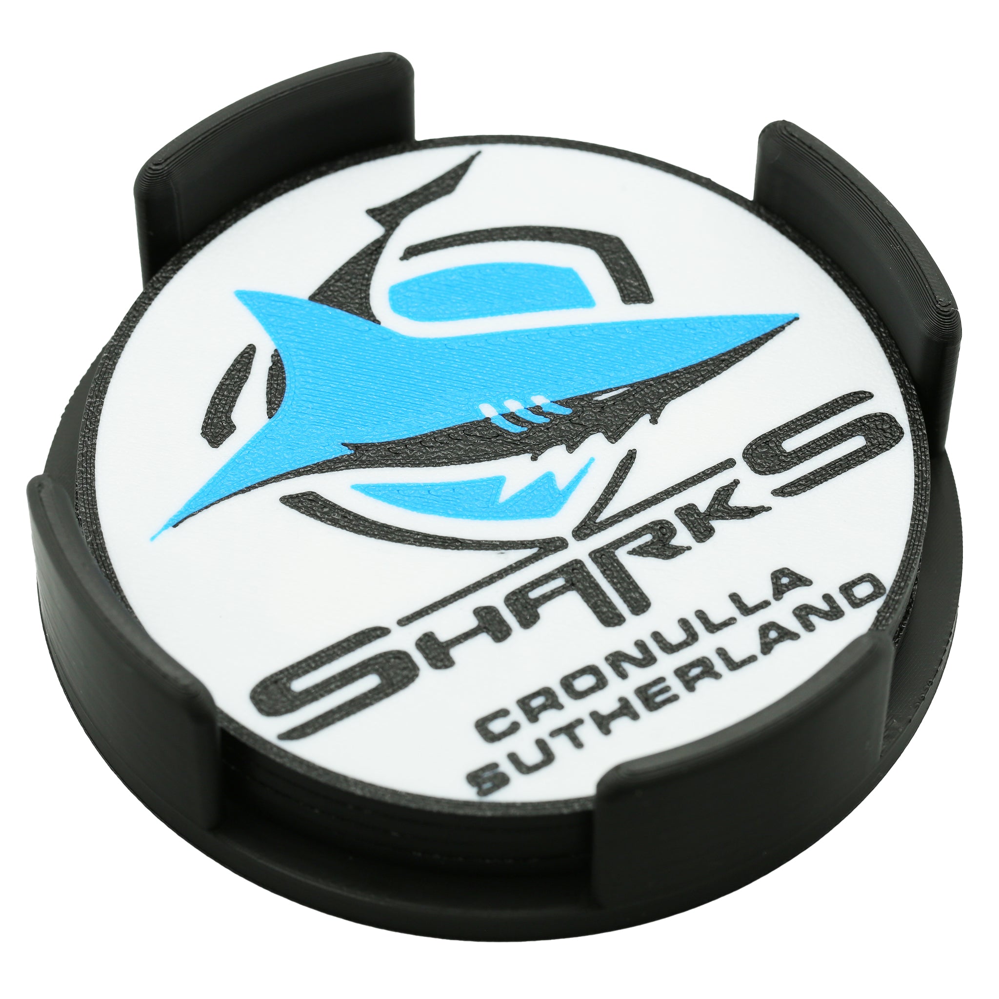 Cronulla Sharks NRL Coaster 3D Printed Drink Coaster
