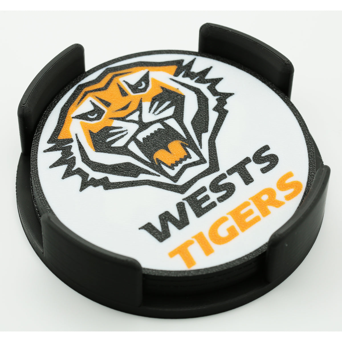 Wests Tigers NRL Coaster 3D Printed Drink Coaster