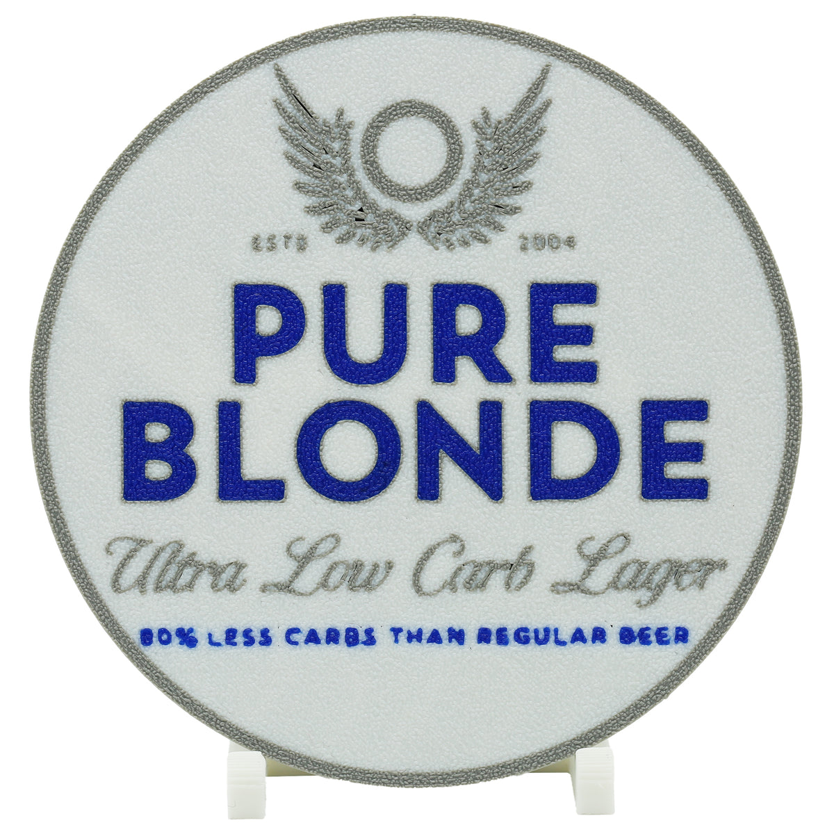 Pure Blonde Beer Coaster 3D Printed Drink Coaster