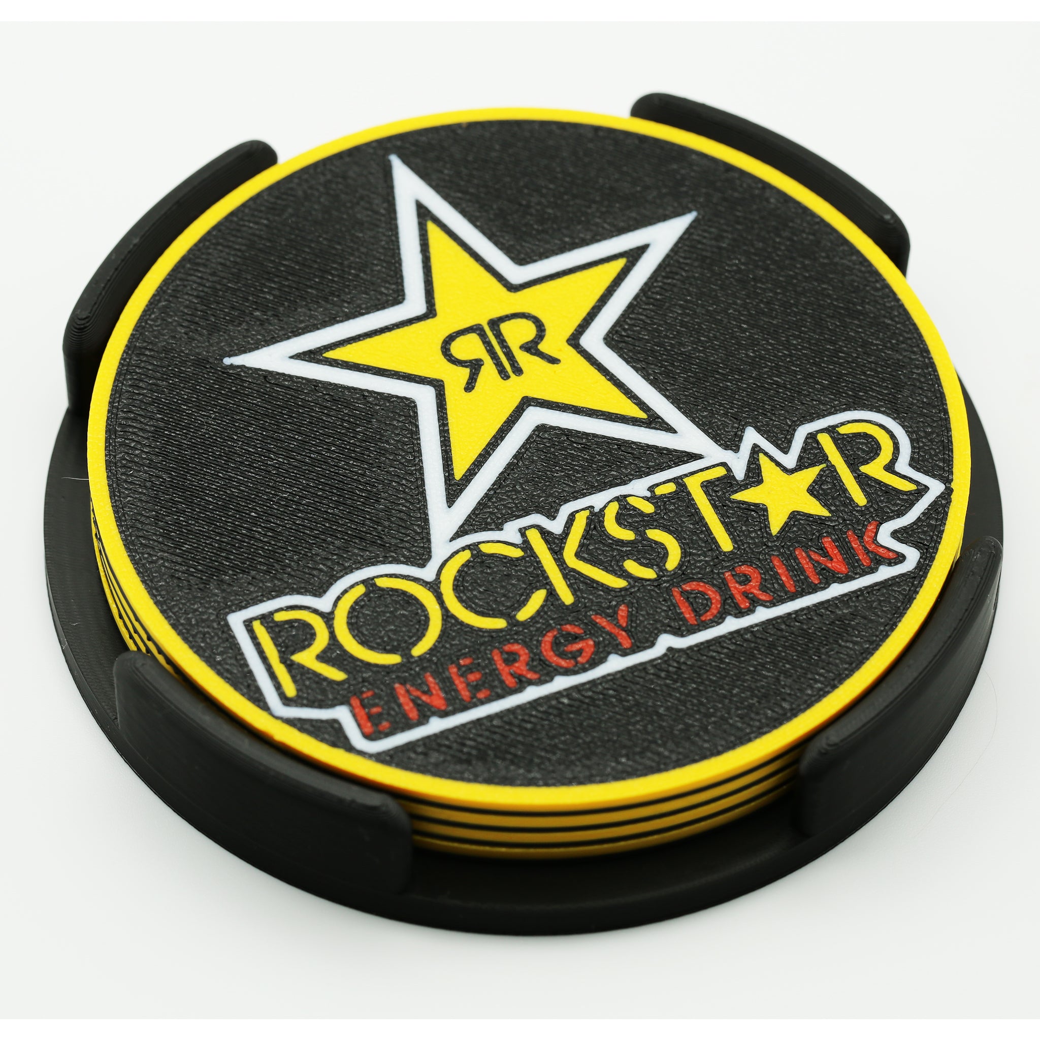 Rockstar Energy Coaster 3D Printed Soft Drink Drink Coaster