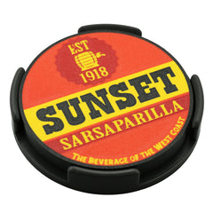 Sunset Sarsaparilla Coaster 3D Printed Pop Culture Drink Coaster