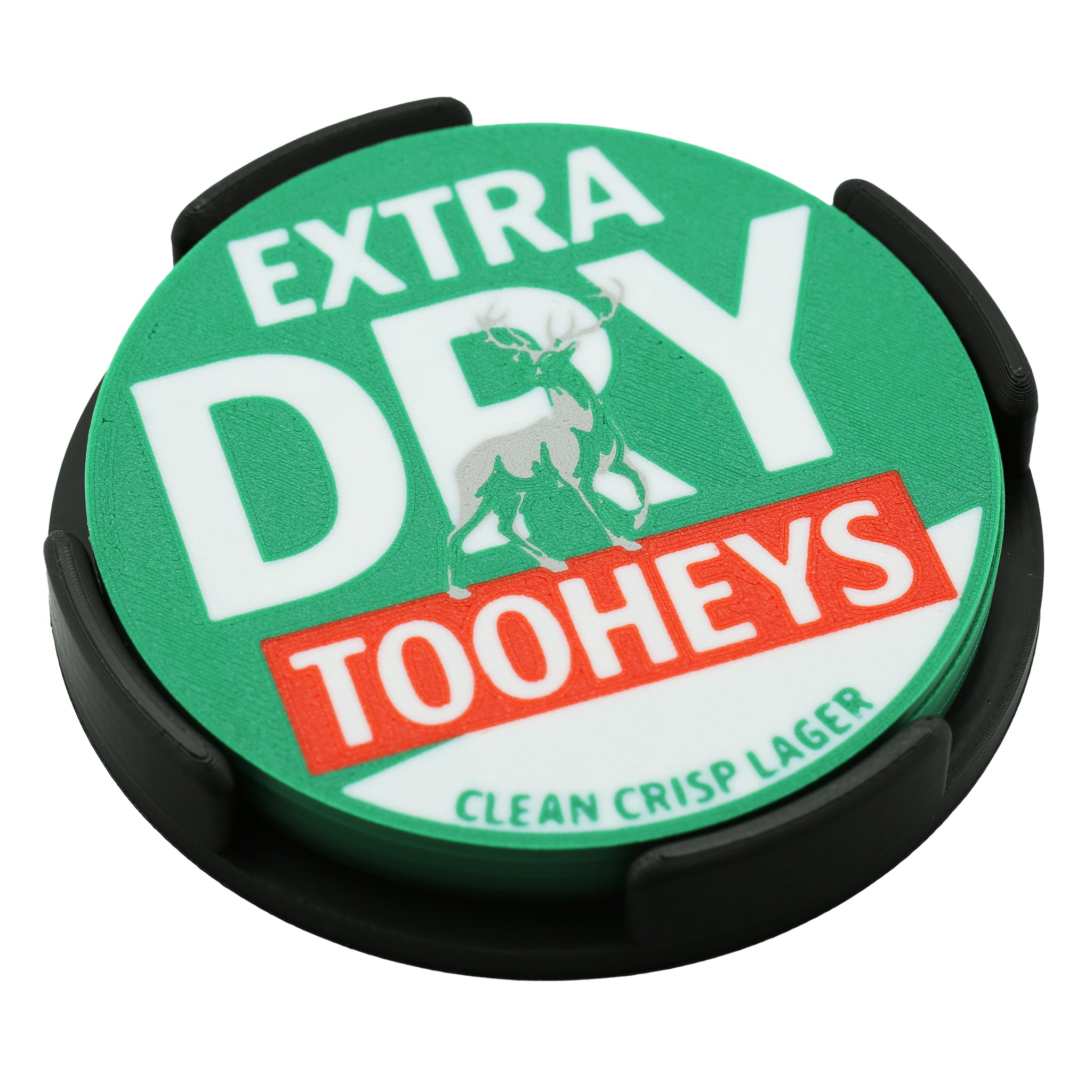 Tooheys Extra Dry Beer Coaster 3D Printed Drink Coaster
