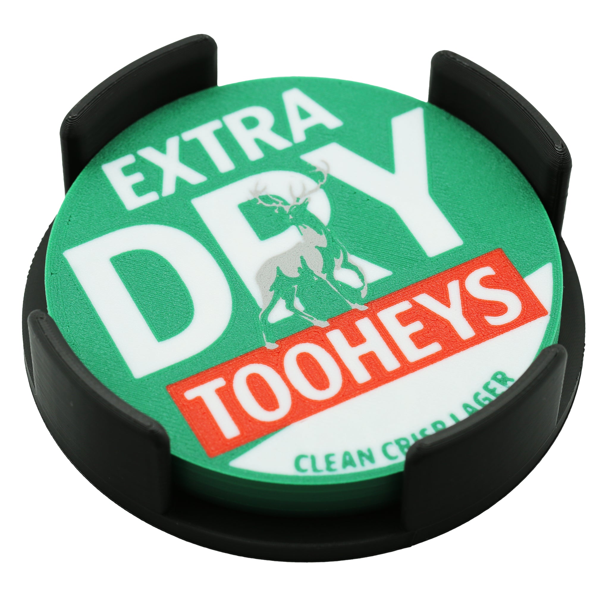 Tooheys Extra Dry Beer Coaster 3D Printed Drink Coaster