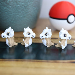 Chibi Cubone 3D Printed Figurine - Cute Pokemon Keychain & Model