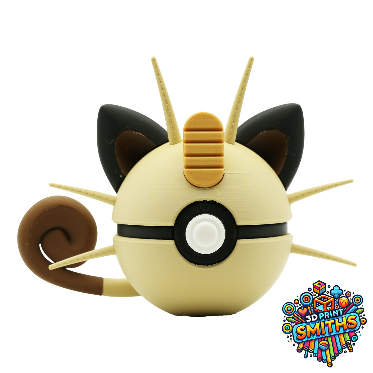 Meowth Character Ball 3D Printed Collectable