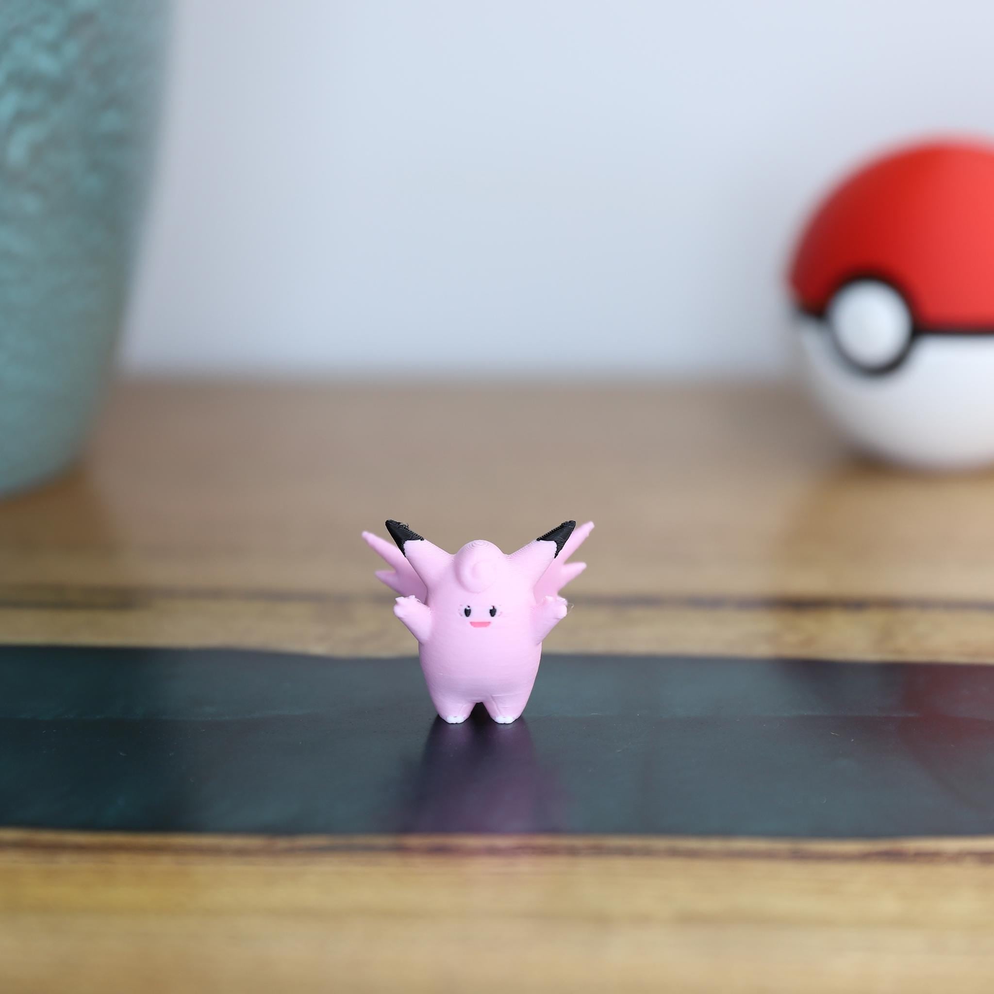 Chibi Clefable 3D Printed Figurine - Cute Pokemon Keychain & Model