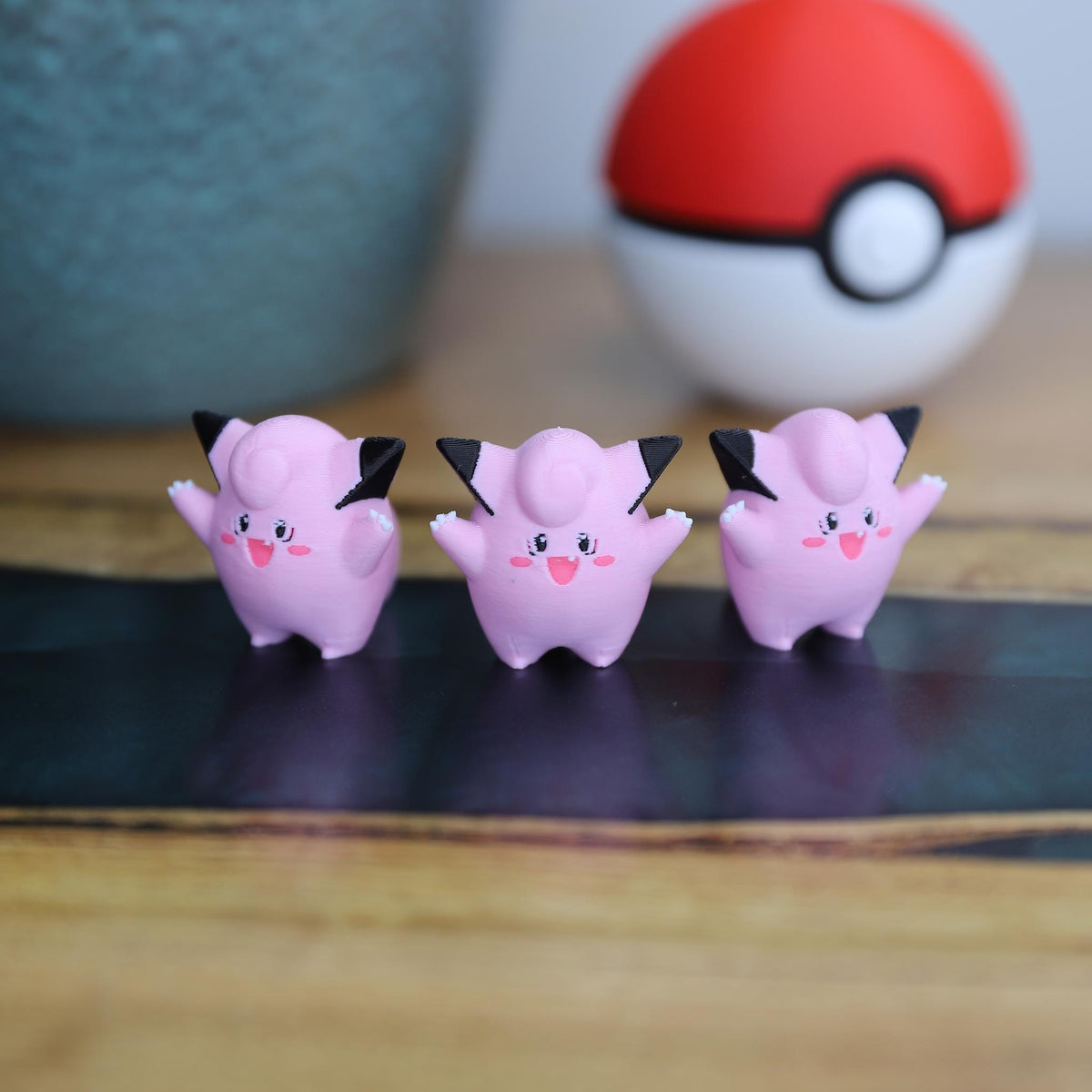 Chibi Clefairy 3D Printed Figurine - Cute Pokemon Keychain & Model