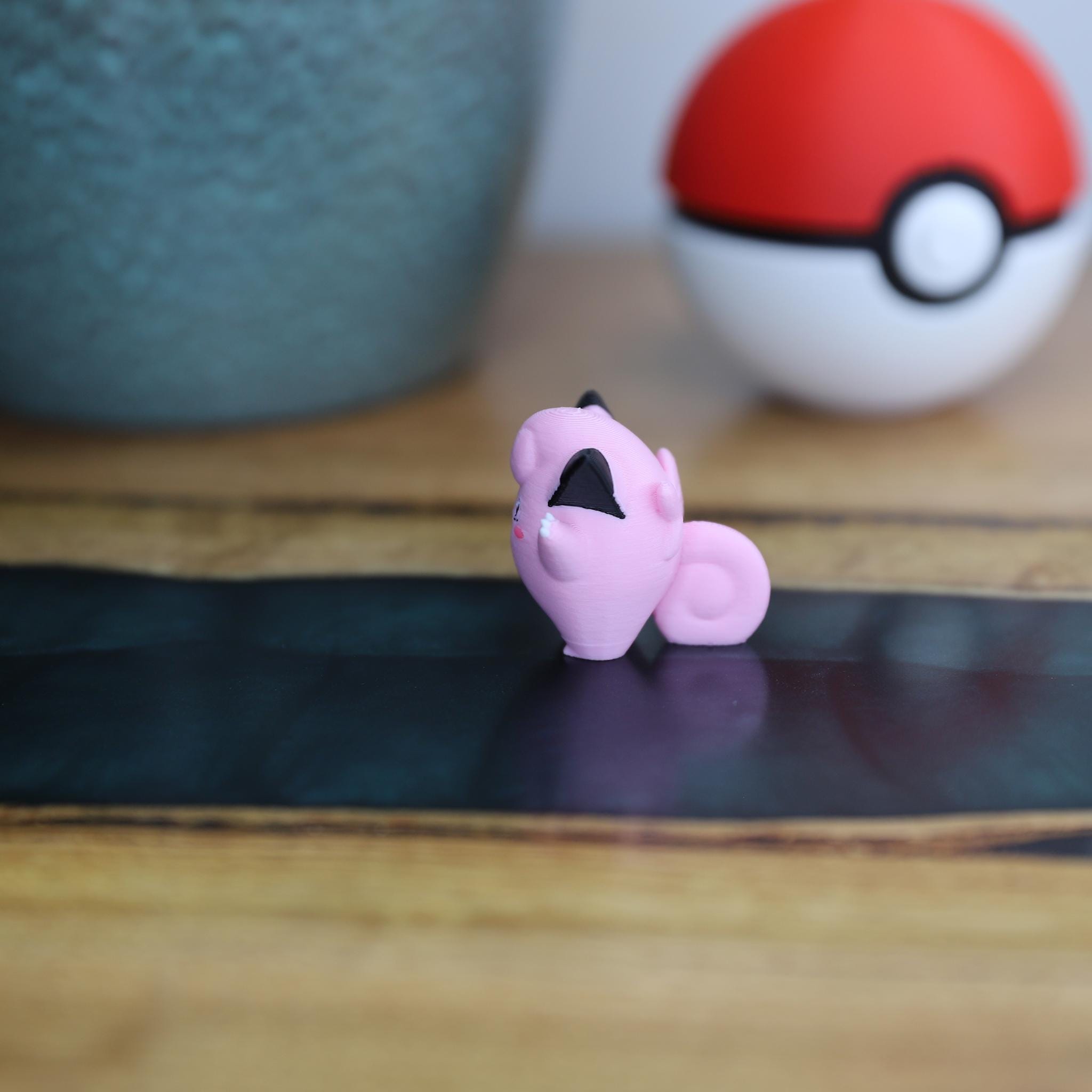 Chibi Clefairy 3D Printed Figurine - Cute Pokemon Keychain & Model