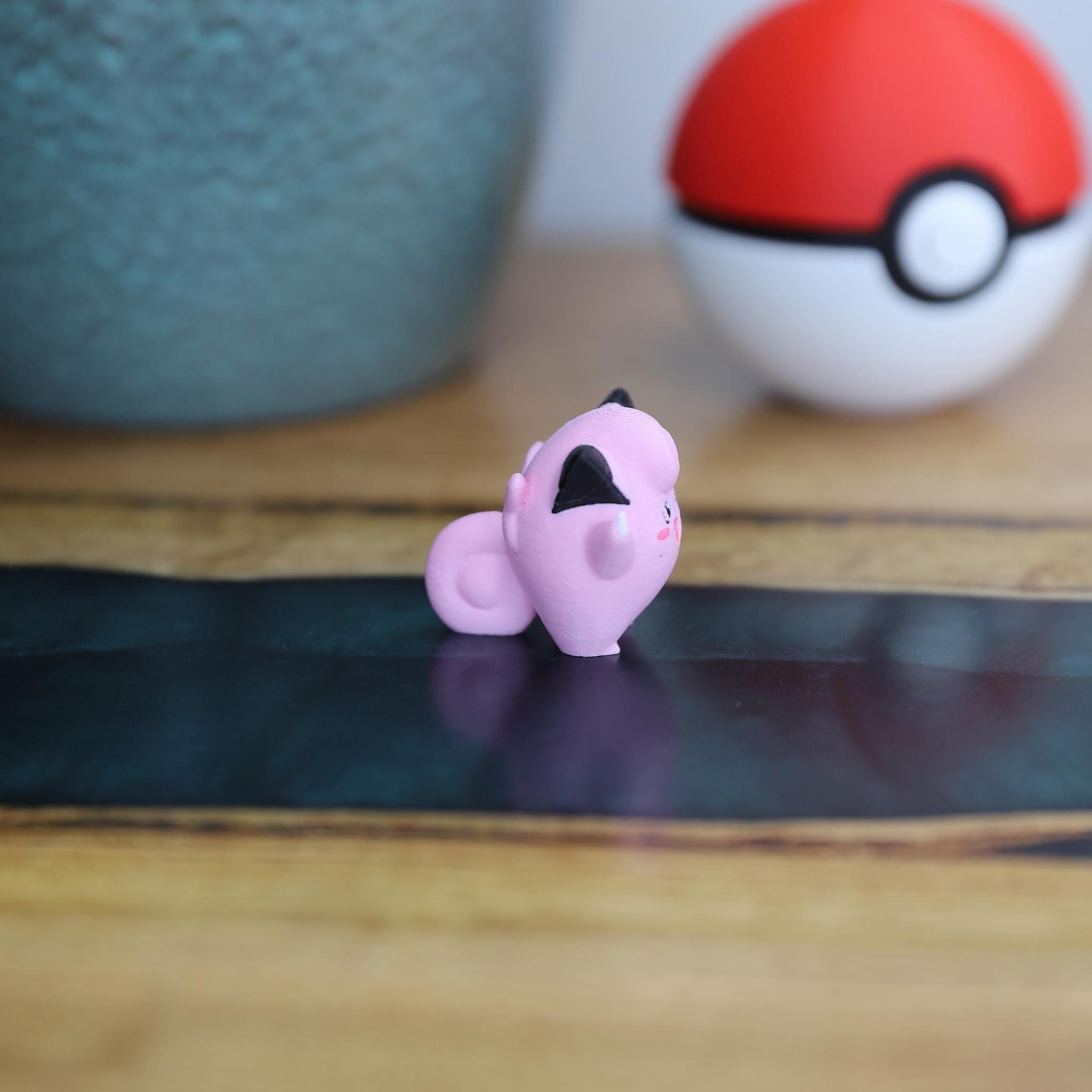 Chibi Clefairy 3D Printed Figurine - Cute Pokemon Keychain & Model