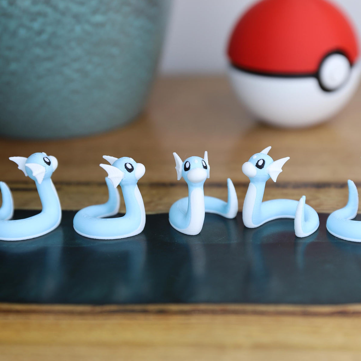 Chibi Dratini 3D Printed Figurine - Cute Pokemon Keychain & Model