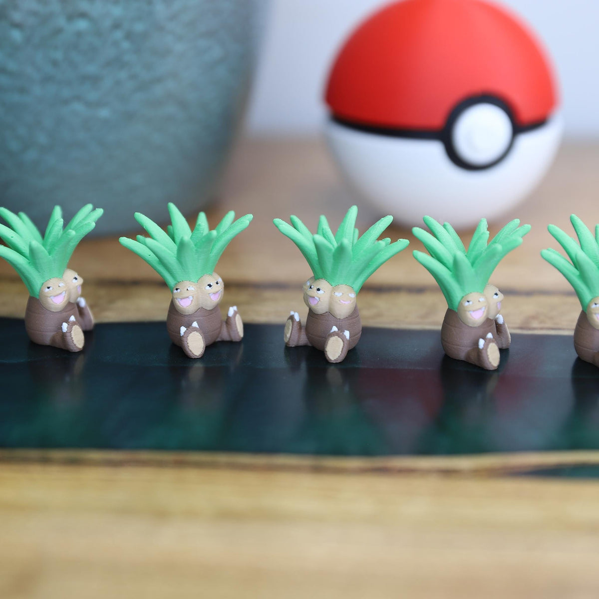 Chibi Exeggutor 3D Printed Figurine - Cute Pokemon Keychain & Model