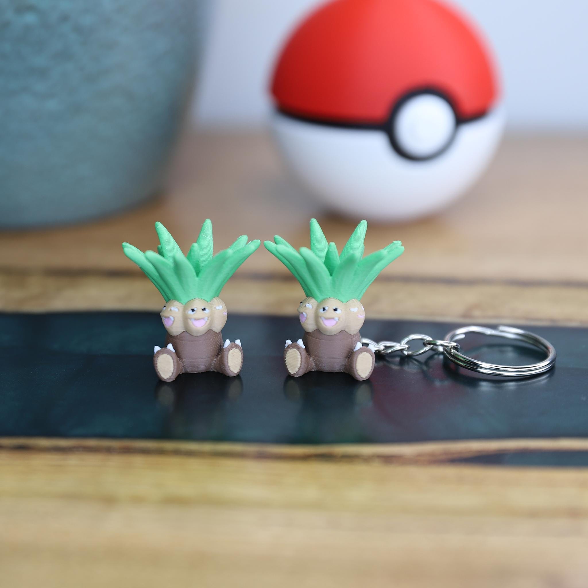 Chibi Exeggutor 3D Printed Figurine - Cute Pokemon Keychain & Model