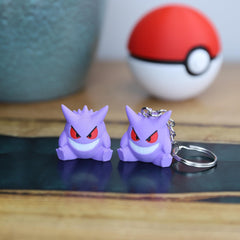 Chibi Gengar 3D Printed Figurine - Cute Pokemon Keychain & Model