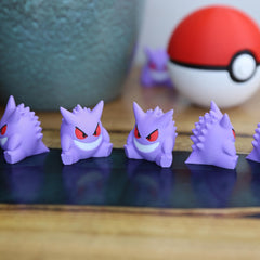 Chibi Gengar 3D Printed Figurine - Cute Pokemon Keychain & Model