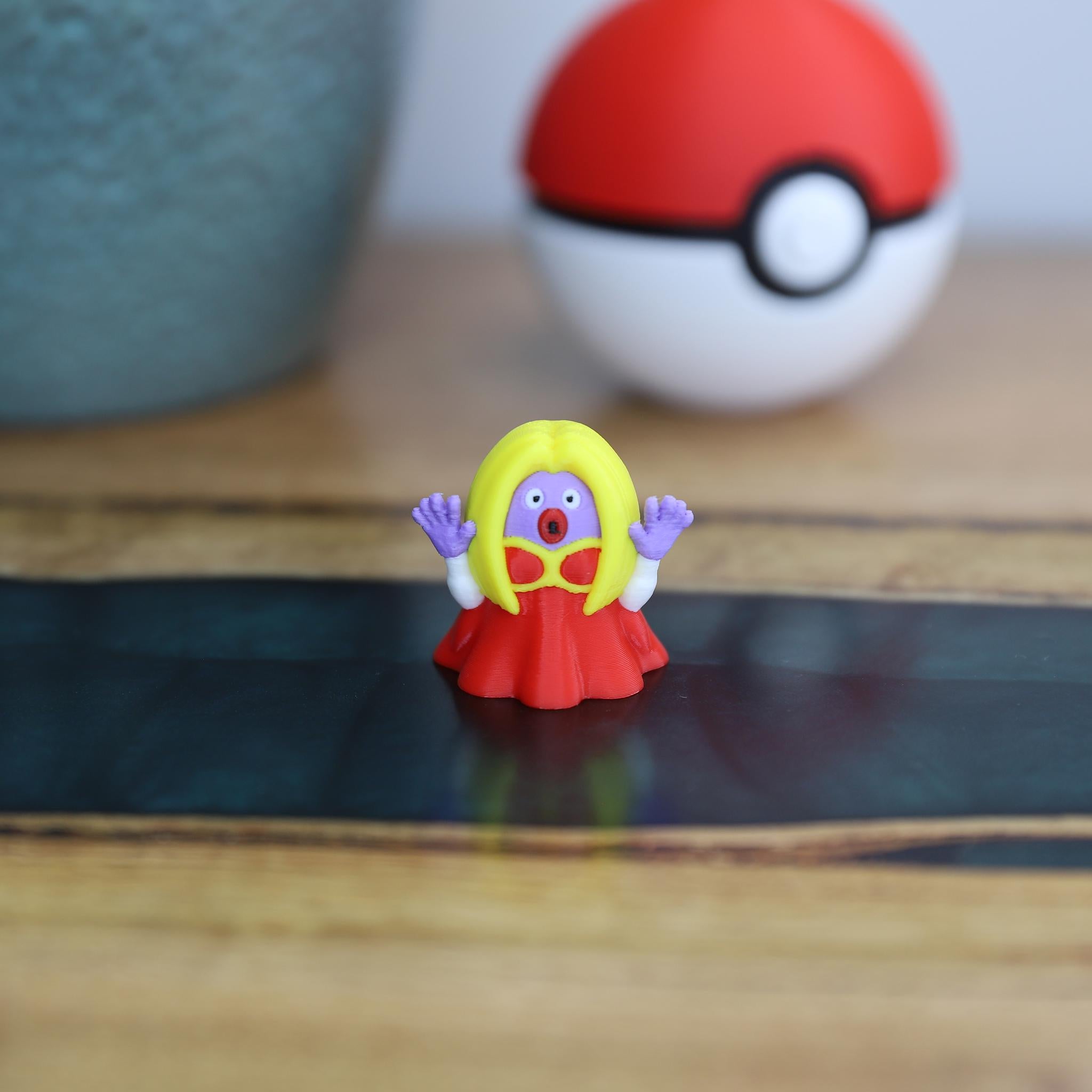 Chibi Jynx 3D Printed Figurine - Cute Pokemon Keychain & Model