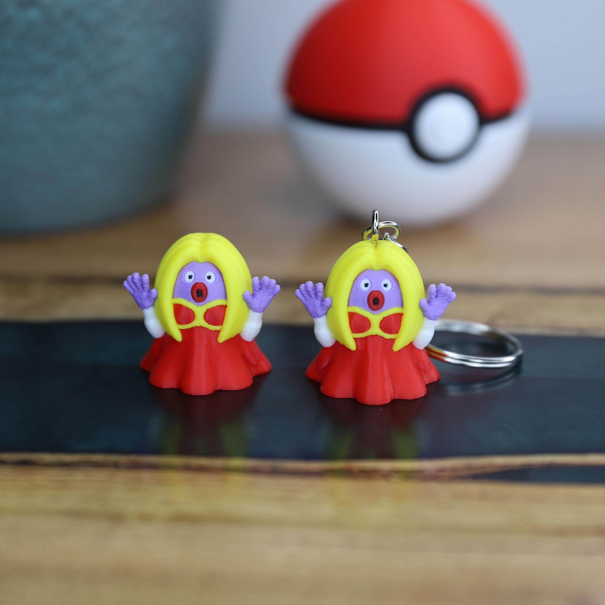 Chibi Jynx 3D Printed Figurine - Cute Pokemon Keychain & Model