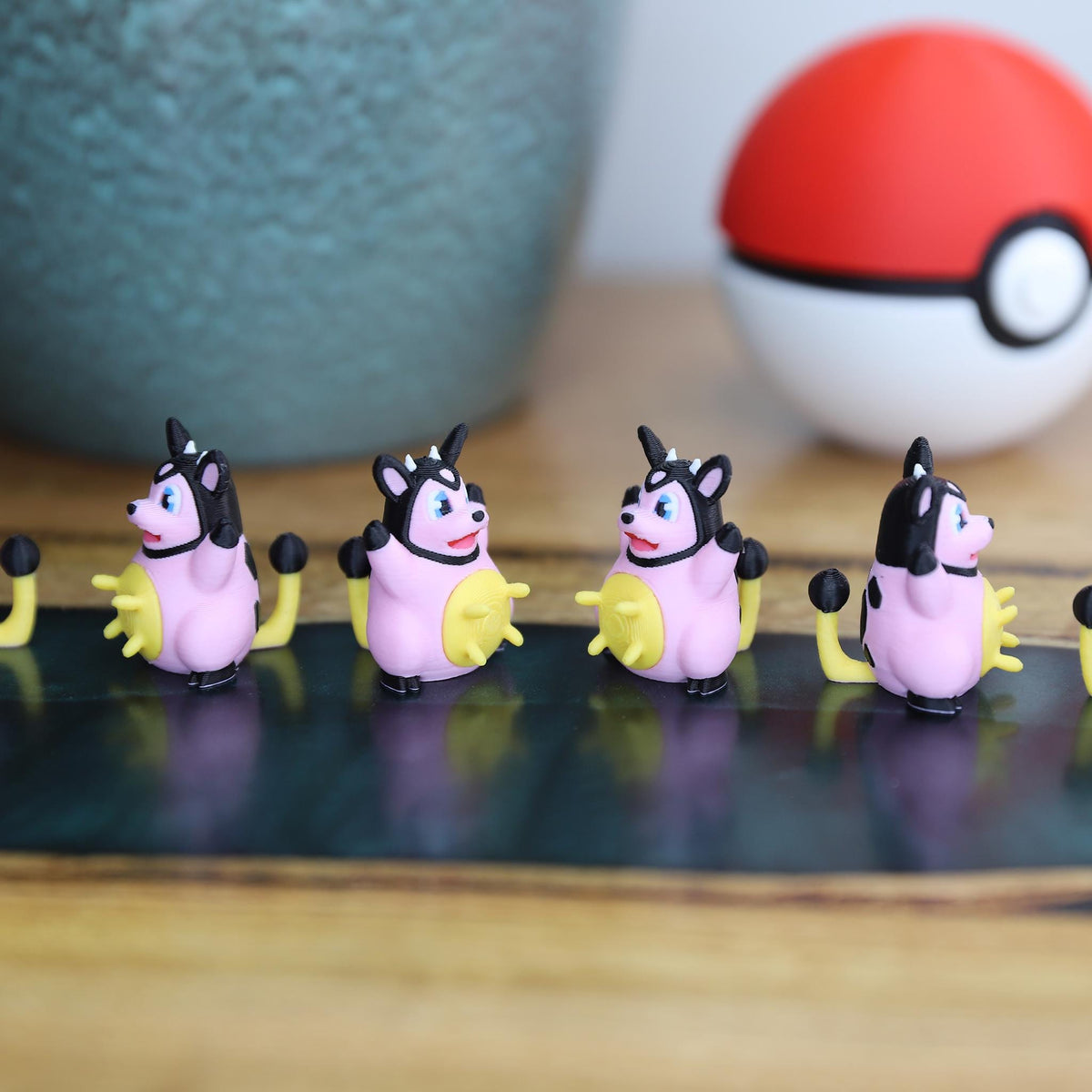 Chibi Miltank 3D Printed Figurine - Cute Pokemon Keychain & Model