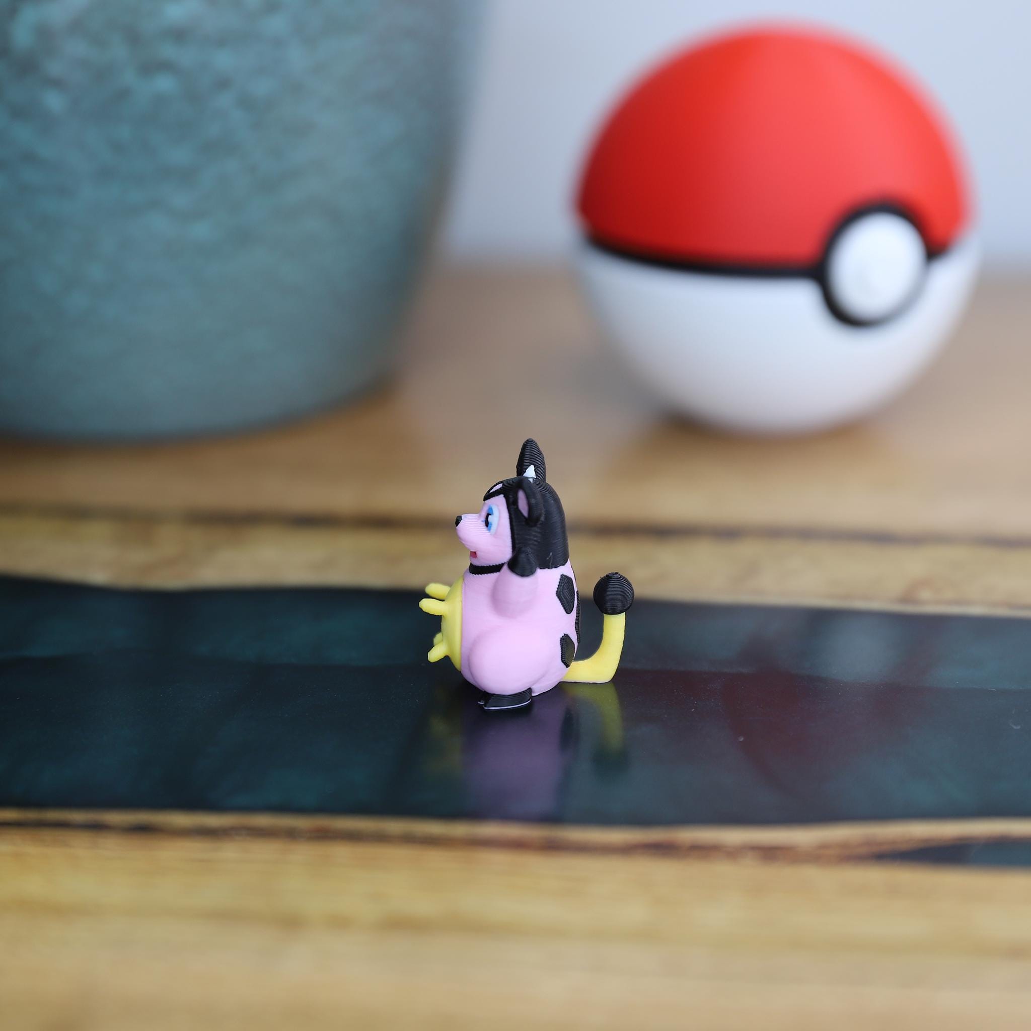 Chibi Miltank 3D Printed Figurine - Cute Pokemon Keychain & Model