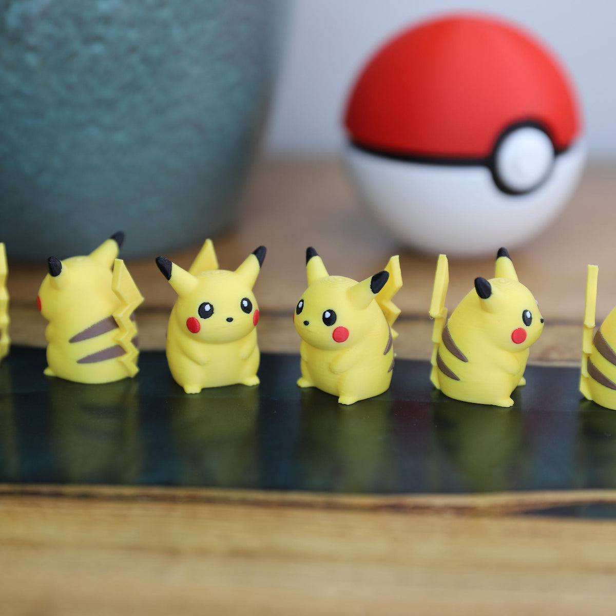 Chibi Pikachu 3D Printed Figurine - Cute Pokemon Keychain & Model