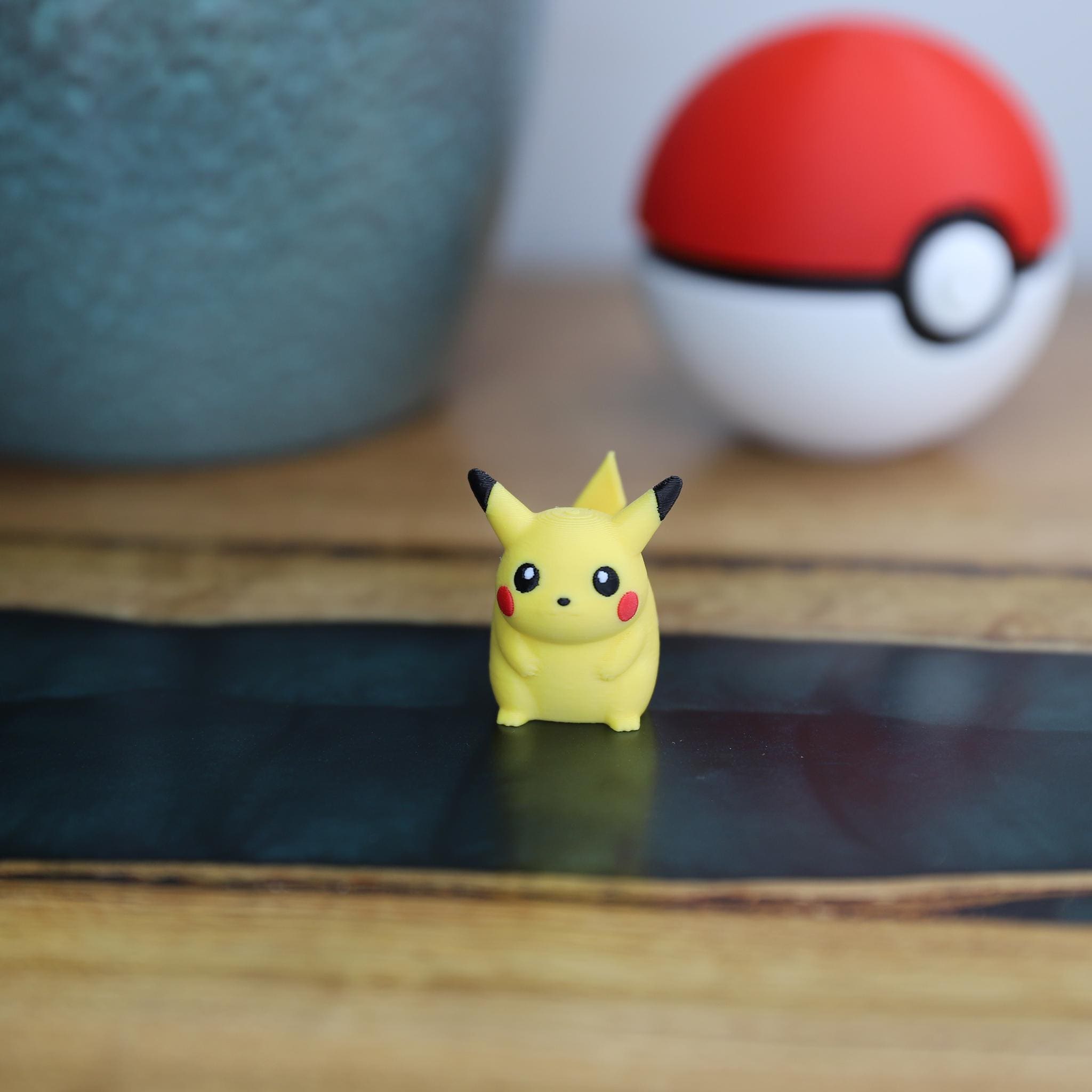 Chibi Pikachu 3D Printed Figurine - Cute Pokemon Keychain & Model