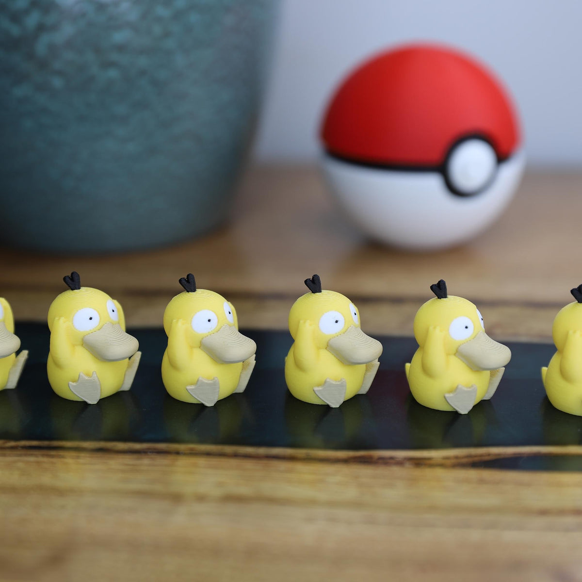 Chibi Psyduck 3D Printed Figurine - Cute Pokemon Keychain & Model