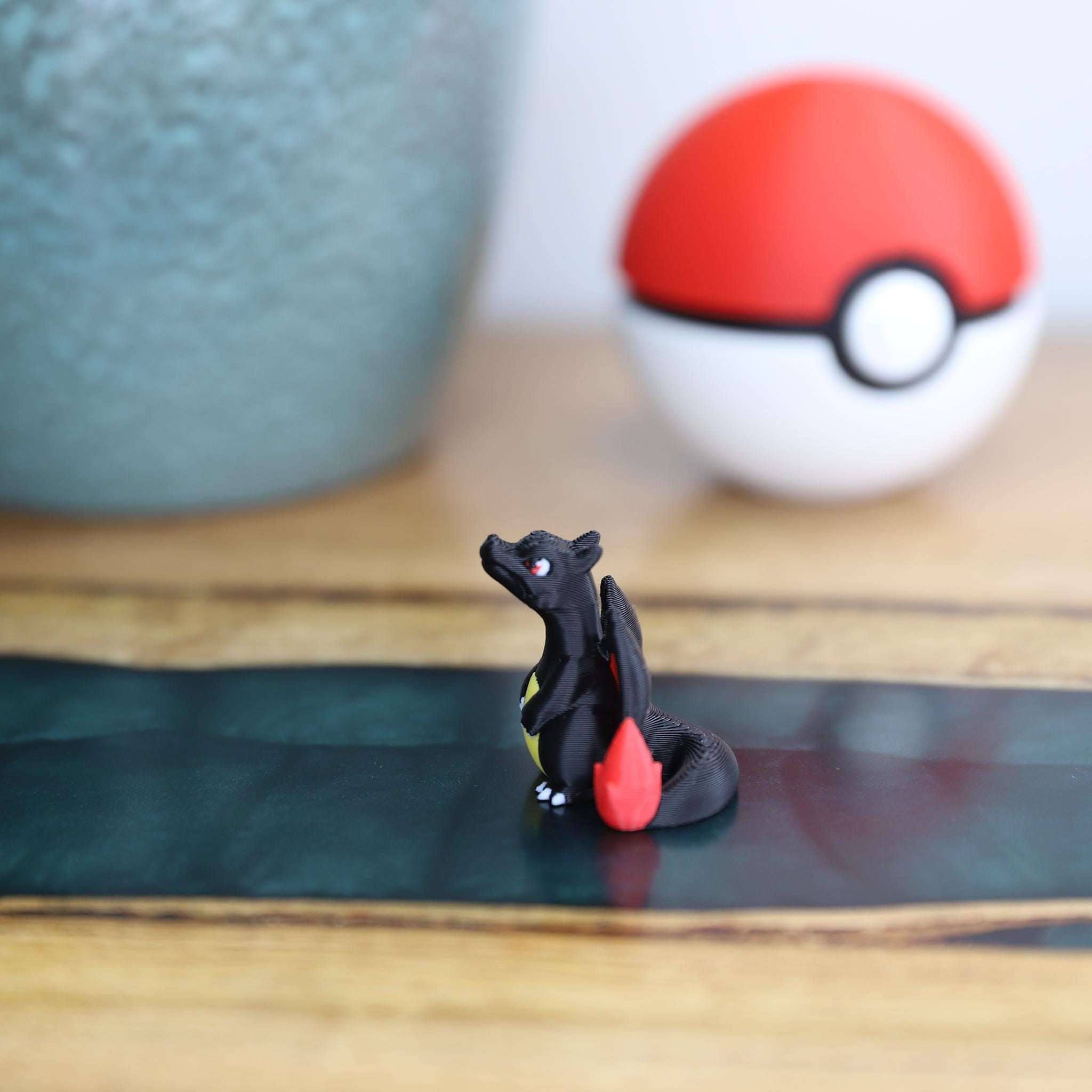 Chibi Shiny Charizard 3D Printed Figurine - Cute Pokemon Keychain & Model