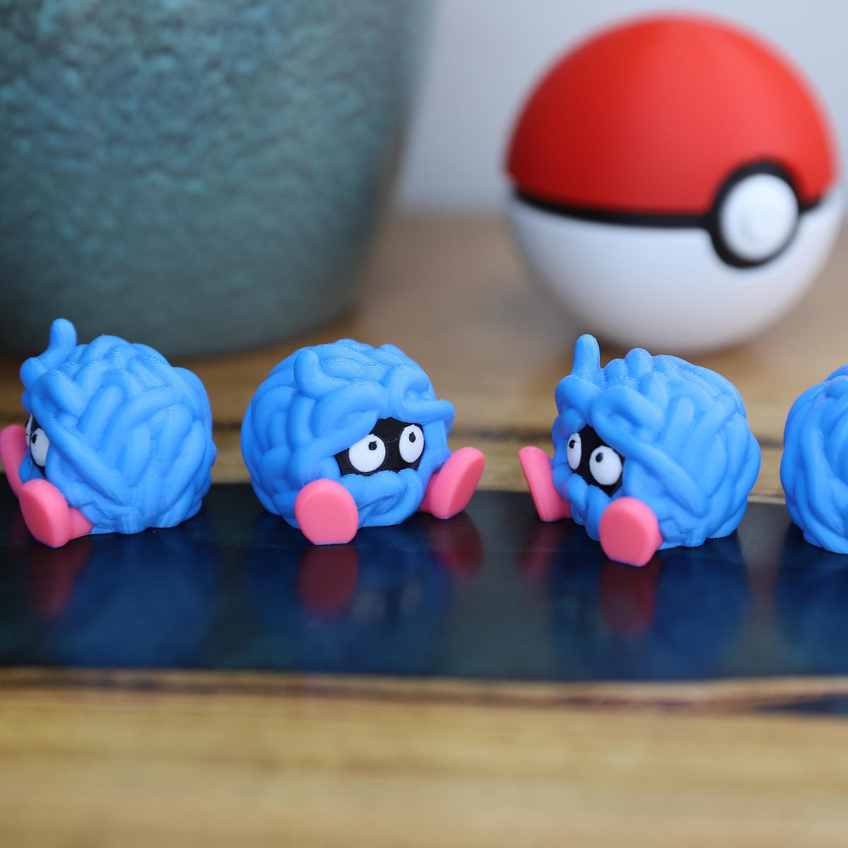 Chibi Tangela 3D Printed Figurine - Cute Pokemon Keychain & Model