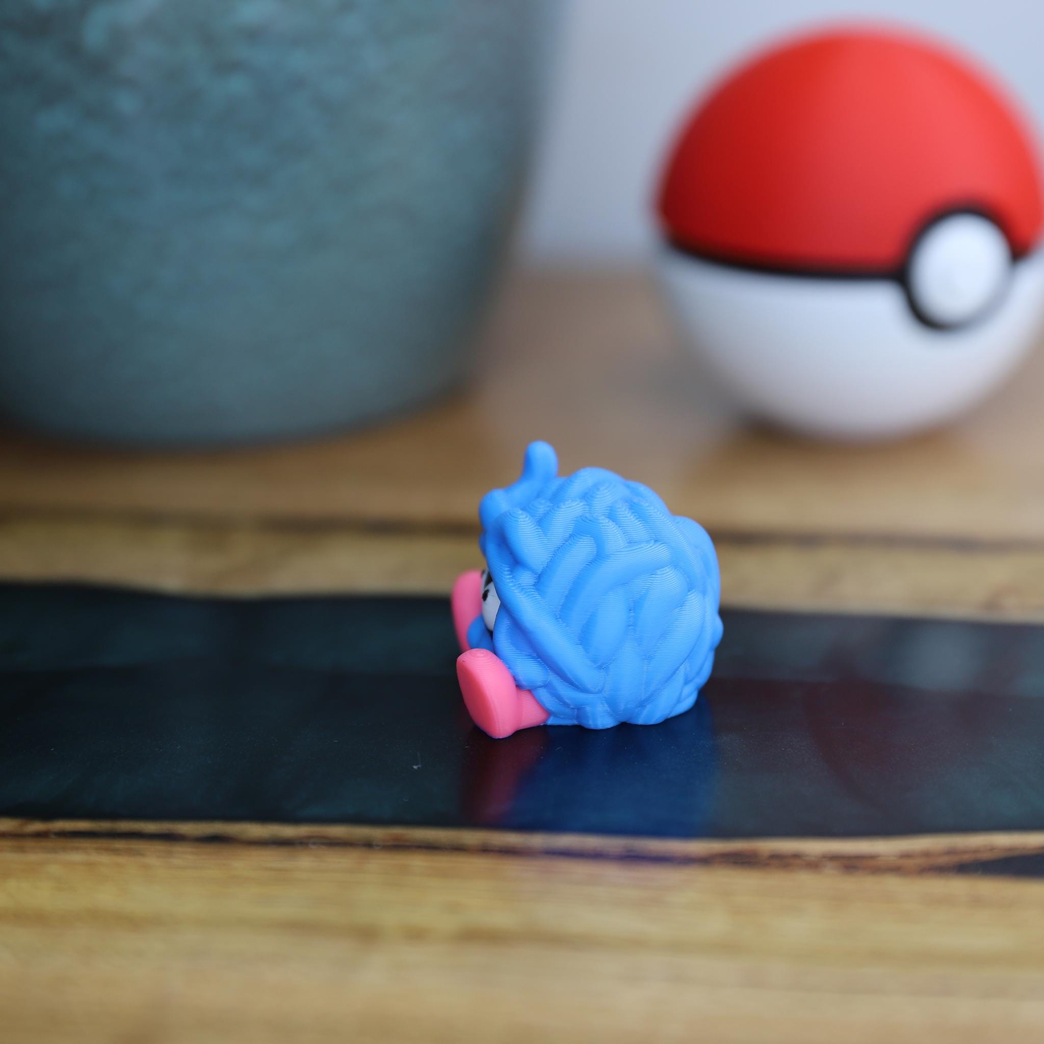 Chibi Tangela 3D Printed Figurine - Cute Pokemon Keychain & Model