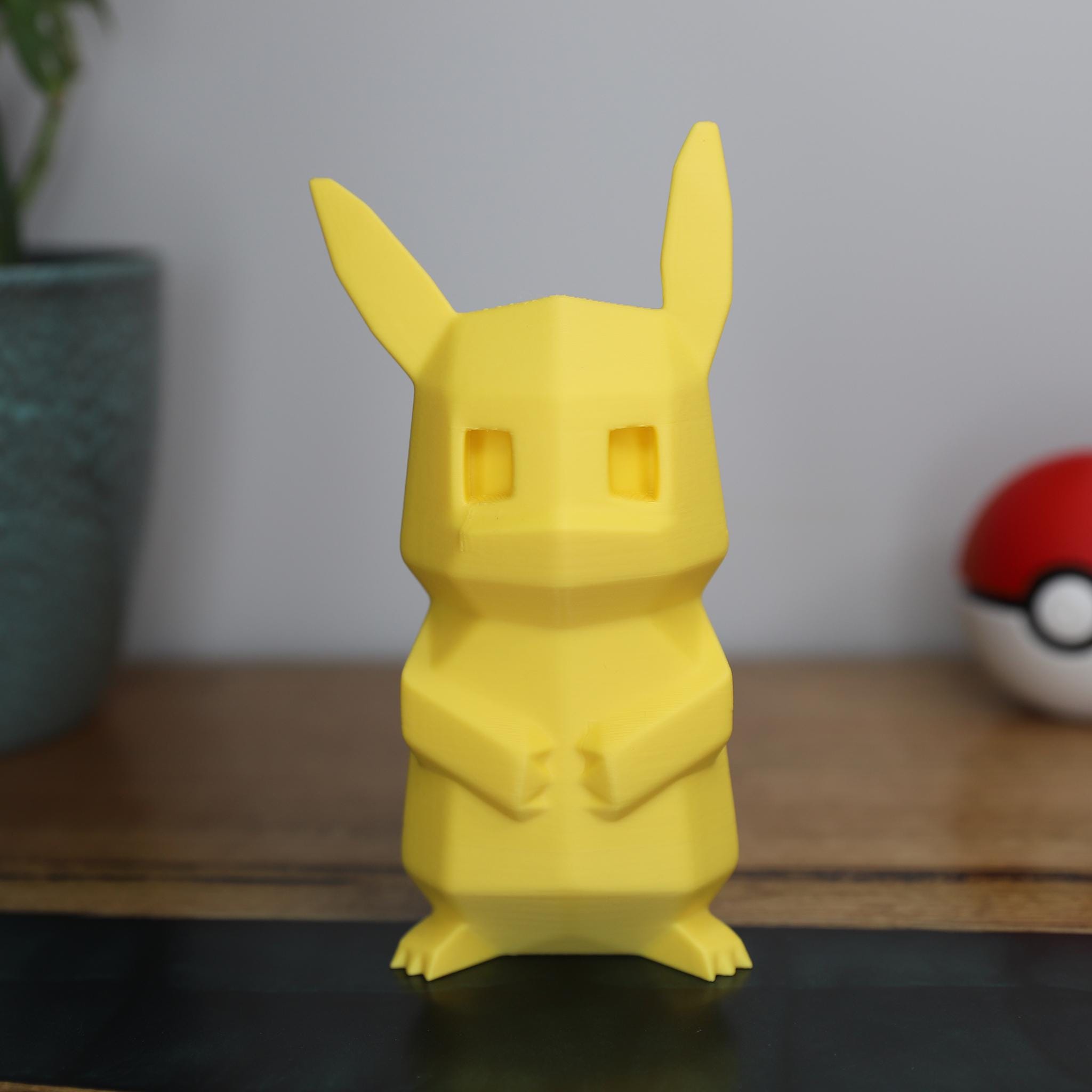 Low Poly 3D Printed Pikachu Figurine - Retro Model | 3D Print Smiths ...