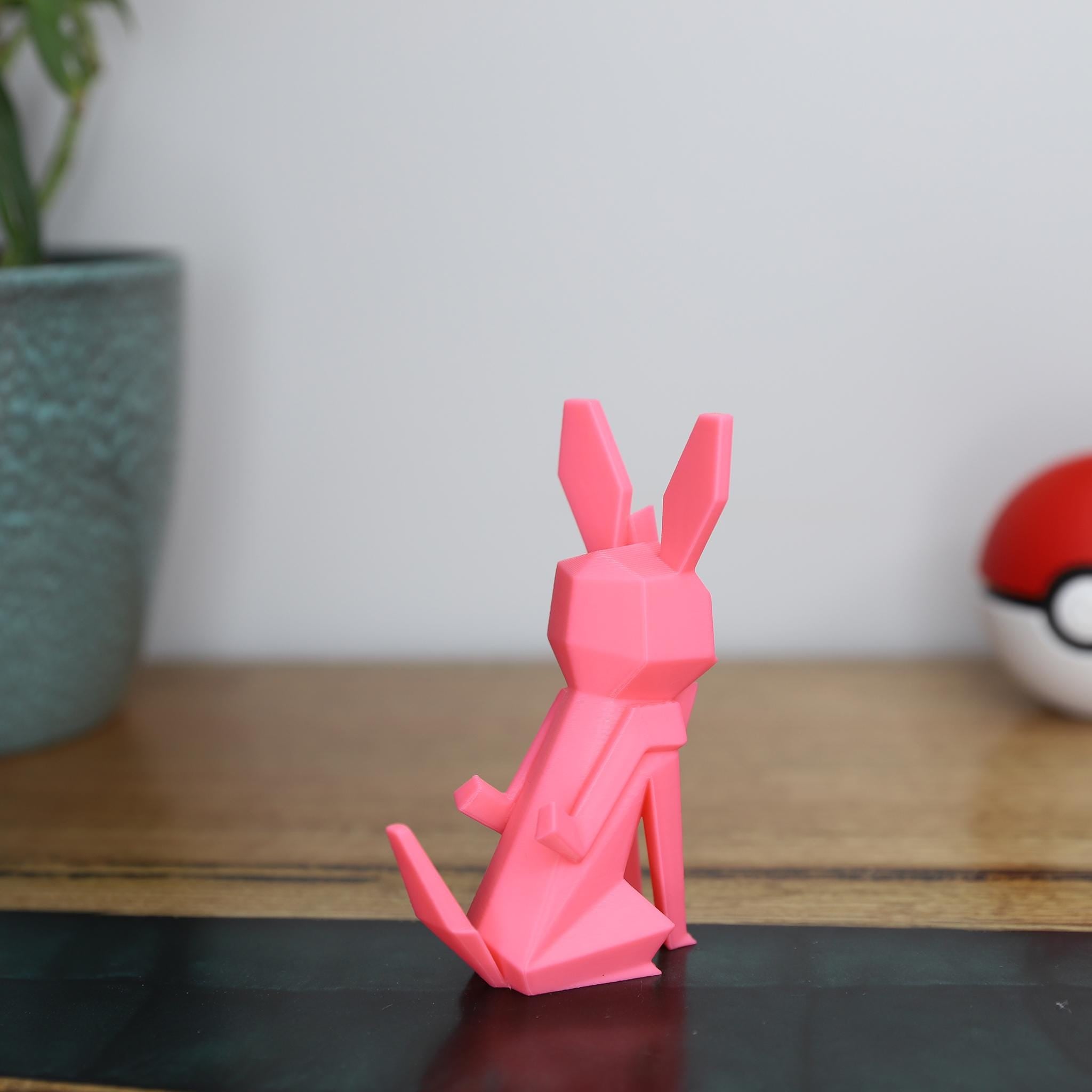 Low Poly 3D Printed Sylveon Figurine - Retro Pokemon Model - The 3D Print Smiths