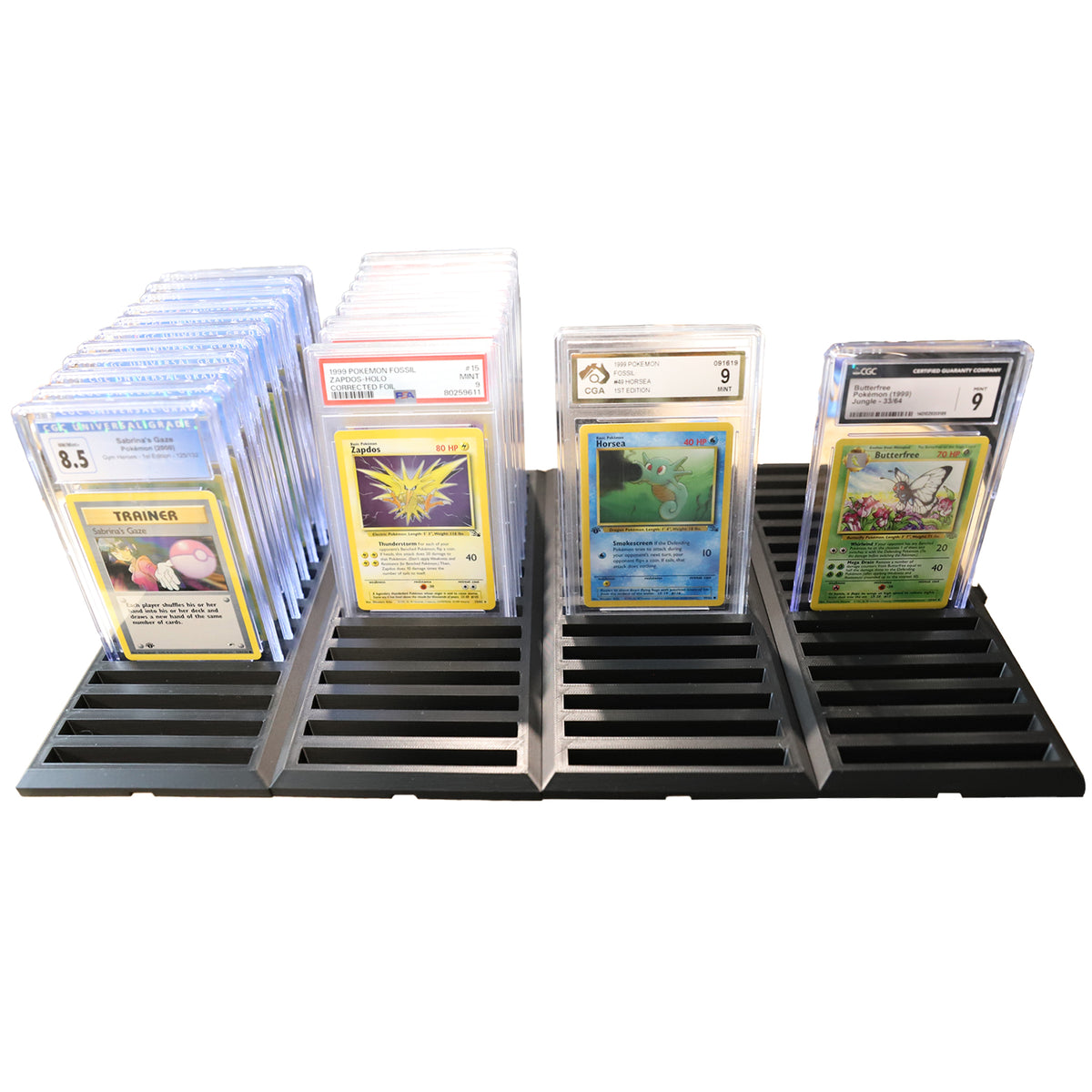 3D Printed Universal Snap-Fit Graded Card Slab Holder - Holds 15 Slabs 3D Printed Universal Snap-Fit Graded Card Slab Holder - Holds 15 Slabs