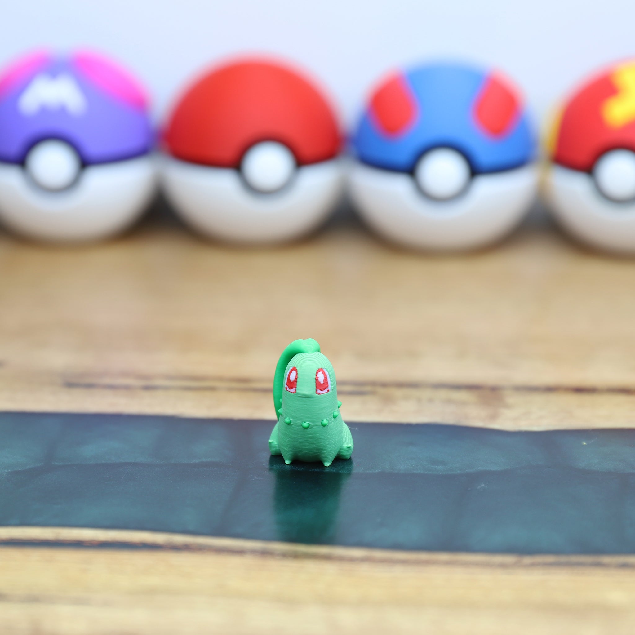 Chibi Chikorita 3D Printed Figurine - Cute Pokemon Keychain & Model